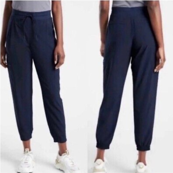 Athleta Venture Navy Ankle jogger pant women’s 4 - Picture 1 of 11